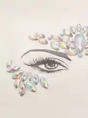 Лайм стразы для лица самоклеящиеся, набор