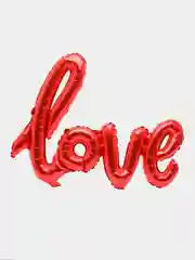 Алый воздушный фольгированный шар Love