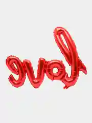 Алый воздушный фольгированный шар Love