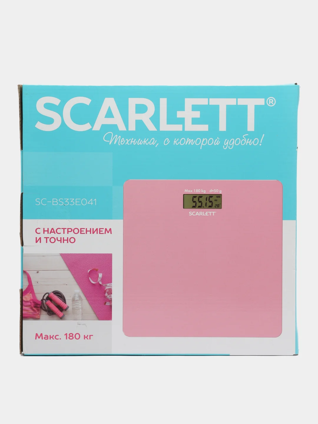Напольные весы Scarlett SC-BS33E041, розовый