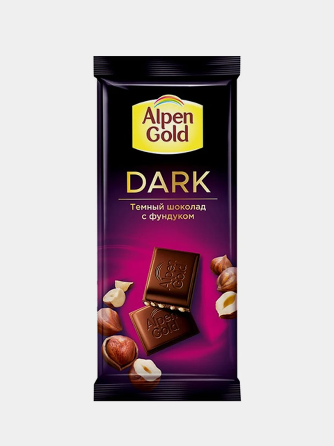 Шоколад Alpen Gold Dark Темный с дробленым фундуком, 75 г