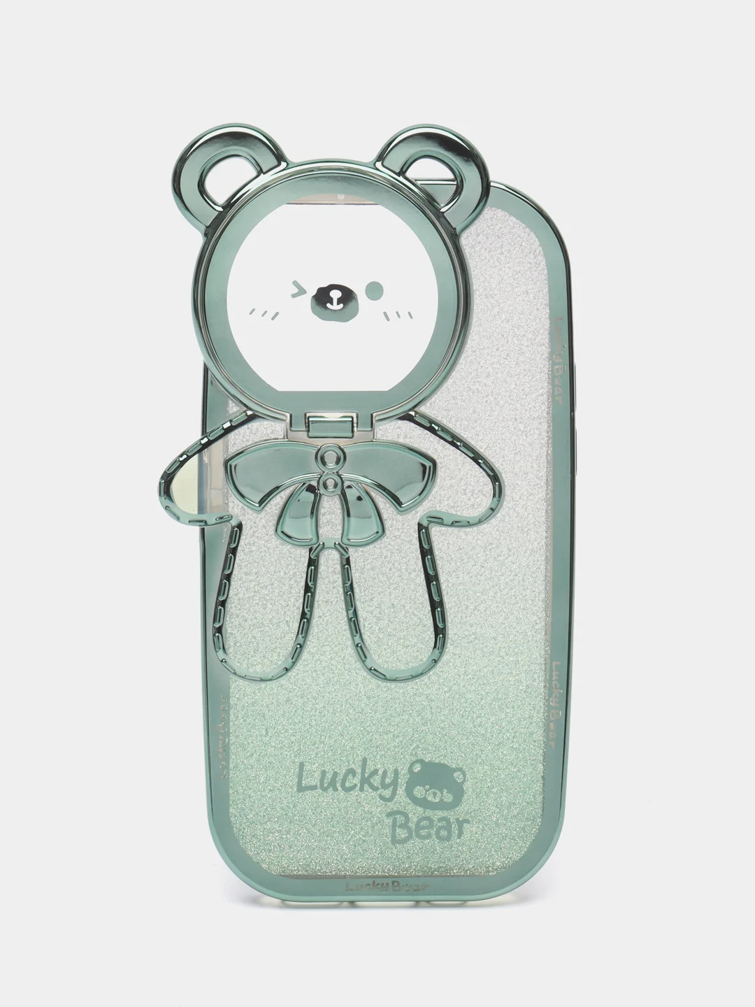 Тёмно-зелёный чехол для iPhone 15 Pro Max, 15 Pro, 15, 14, 23, 12, 11, 14 Pro Max, 14 Pro Lucky Bear