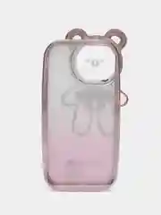 Тёмно-розовый чехол для iPhone 15 Pro Max, 15 Pro, 15, 14, 23, 12, 11, 14 Pro Max, 14 Pro Lucky Bear