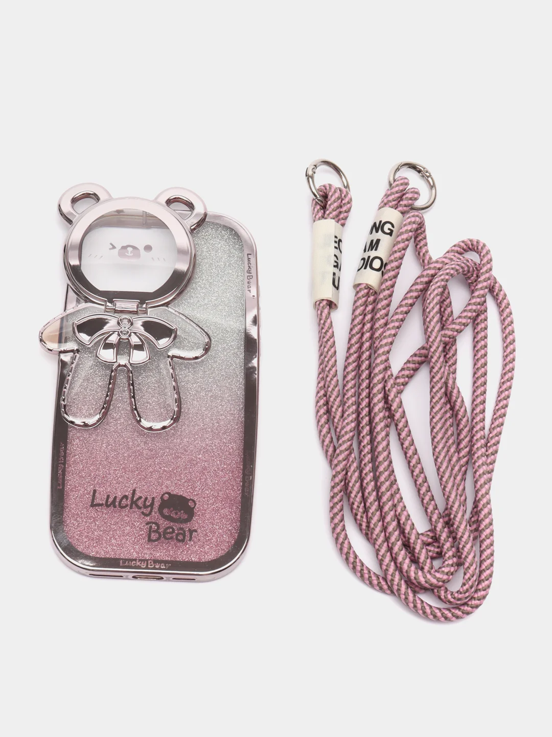 Тёмно-розовый чехол для iPhone 15 Pro Max, 15 Pro, 15, 14, 23, 12, 11, 14 Pro Max, 14 Pro Lucky Bear