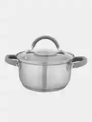 Кастрюля из нержавеющей стали с силиконовыми ручками, 5.9 л