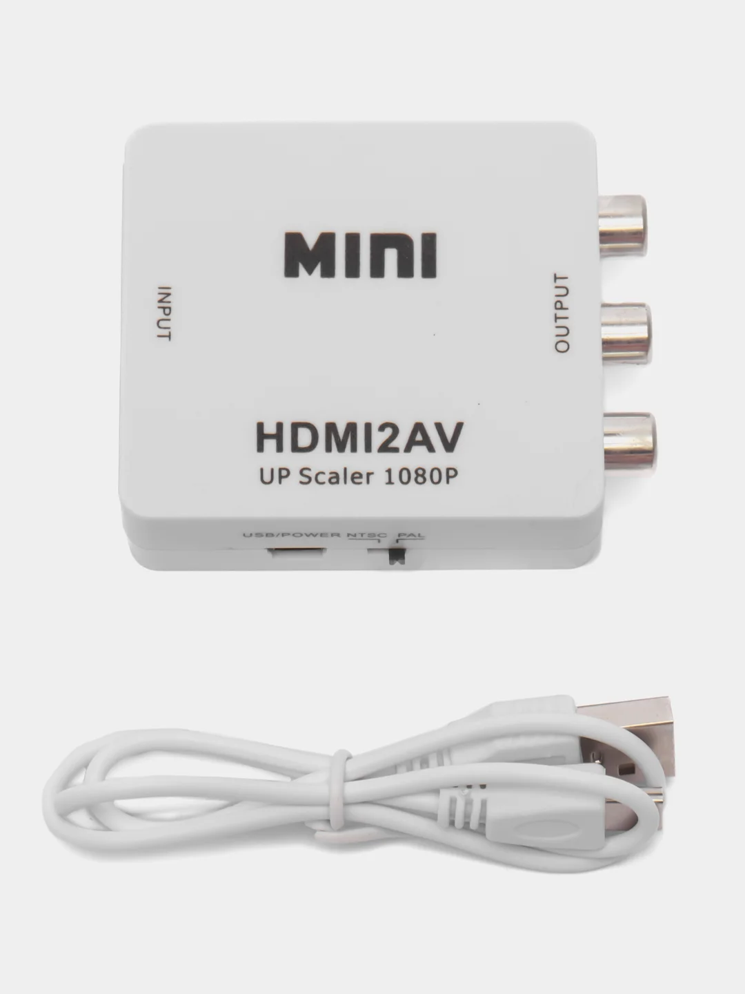 Белый конвертер переходник с Hdmi на AV тюльпан RCA для телевизоров, преобразователь, адаптер