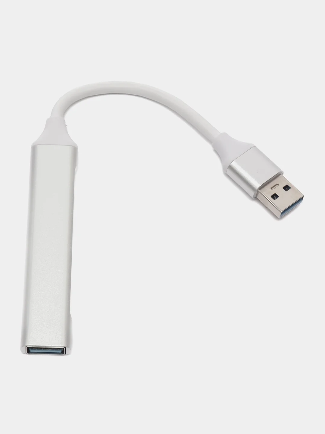Серебряный usb-hub 3.0 на 4 порта разветвитель, 3x USB 2.0 + 1 USB 3.0, юсб хаб