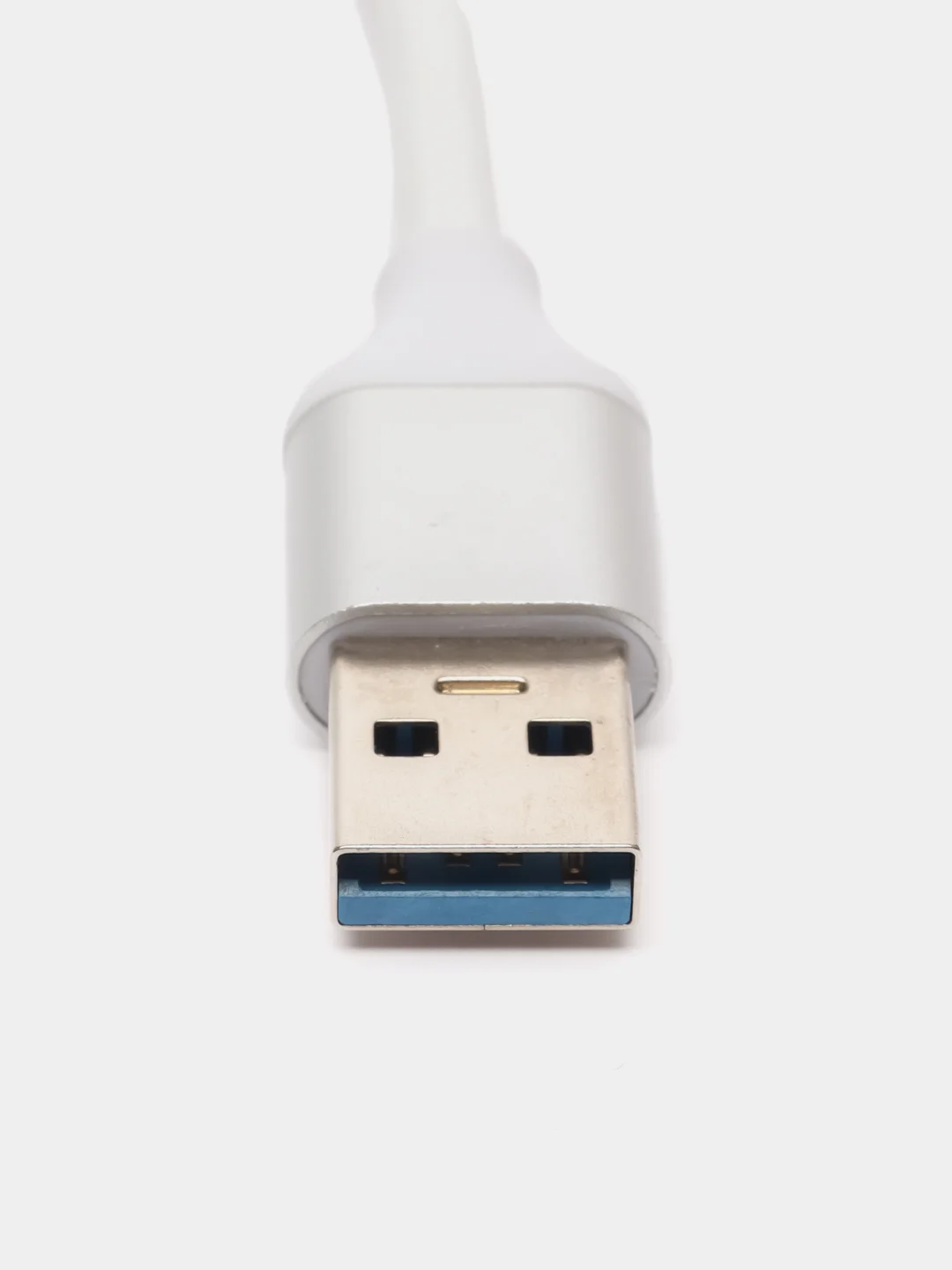 Серебряный usb-hub 3.0 на 4 порта разветвитель, 3x USB 2.0 + 1 USB 3.0, юсб хаб