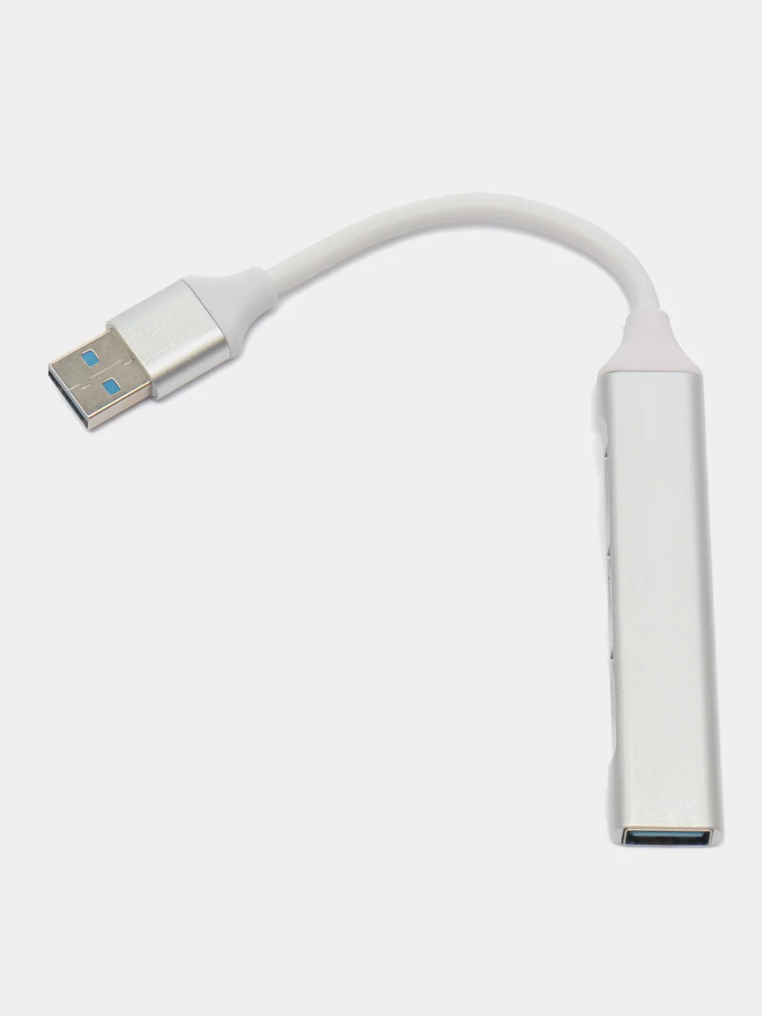 Серебряный usb-hub 3.0 на 4 порта разветвитель, 3x USB 2.0 + 1 USB 3.0, юсб хаб