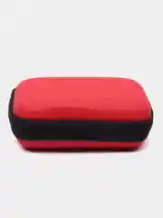 Красный чехол органайзер на молнии для USB кабелей, наушников, проводов, зарядников