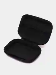 Розовый чехол органайзер на молнии для USB кабелей, наушников, проводов, зарядников