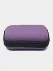 Синий чехол органайзер на молнии для USB кабелей, наушников, проводов, зарядников
