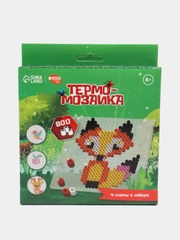 Термомозаика "Животные" с пинцетом, 800 штук, 4 трафарета
