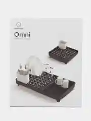 Черный сушилка для посуды Omni, раздвижная, с металлической решёткой, на раковину