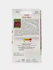 Багровый семена Салат Вишневая Дымка, среднеспелый сорт. Лолло Роса, раннеспелый сорт