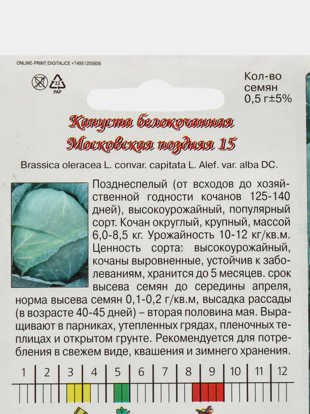 Бирюзовый семена Капуста Белокочанная Слава 1305, Московская поздняя Профессиональные семена
