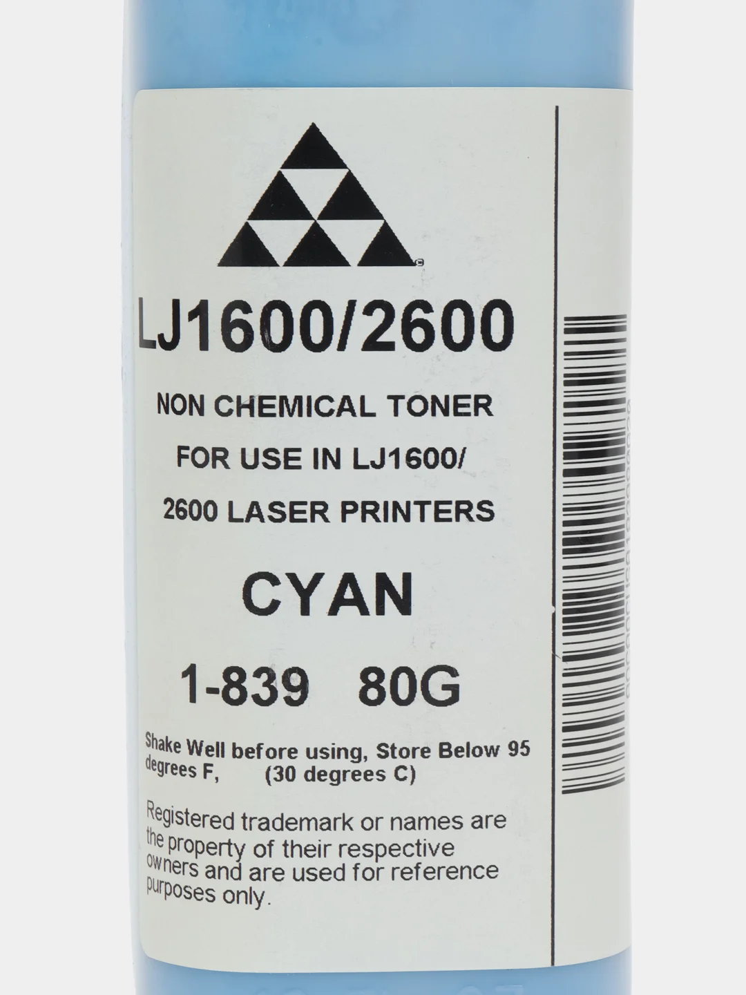 Тонер AQC (1-839) для HP CLJ1600/2600 Cyan 80г/фл