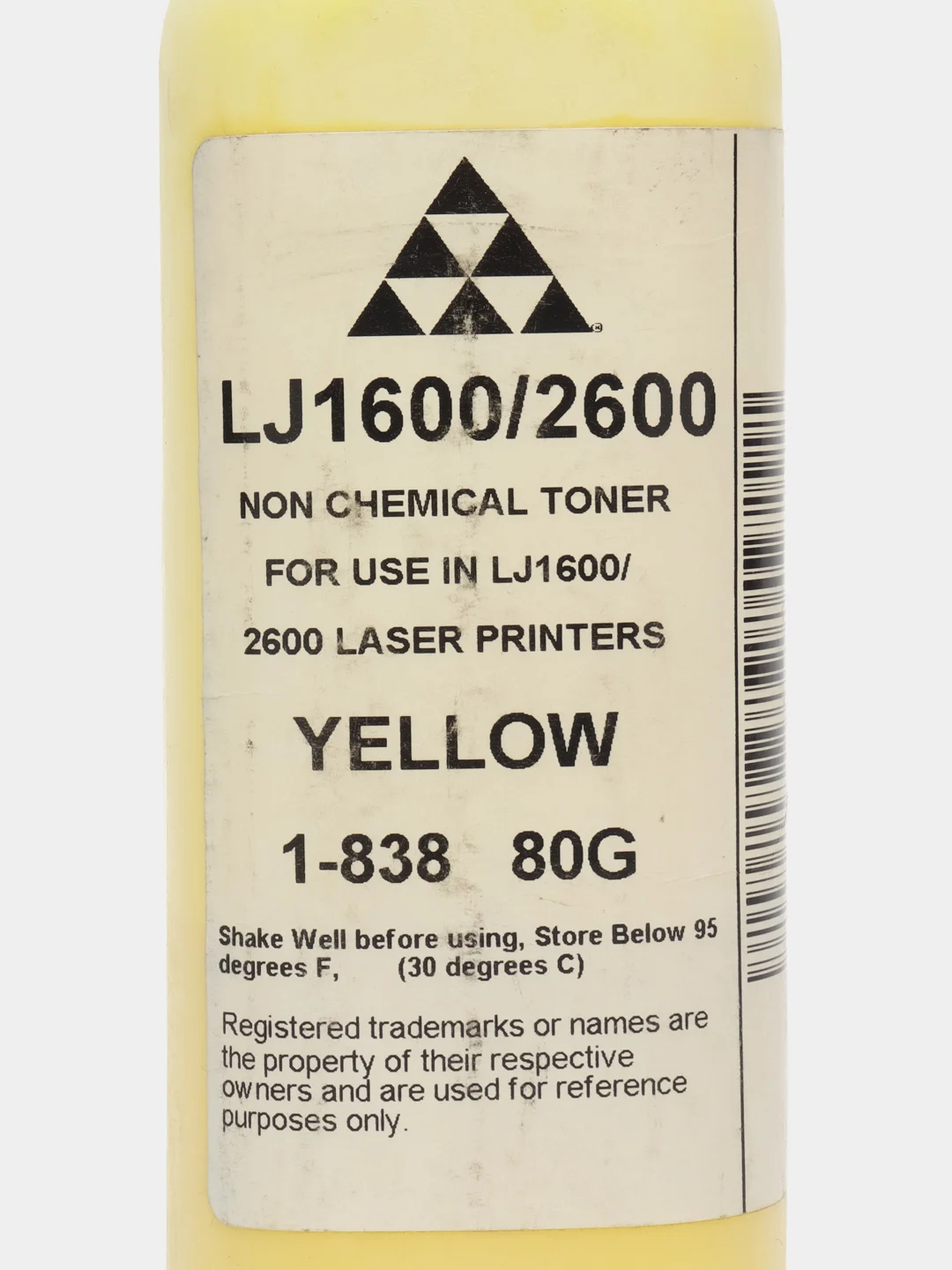 Тонер AQC (1-838) для HP CLJ1600/2600 Yellow 80г/фл