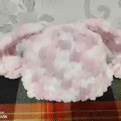 Пурпурный балаклава вязаная, плюшевая