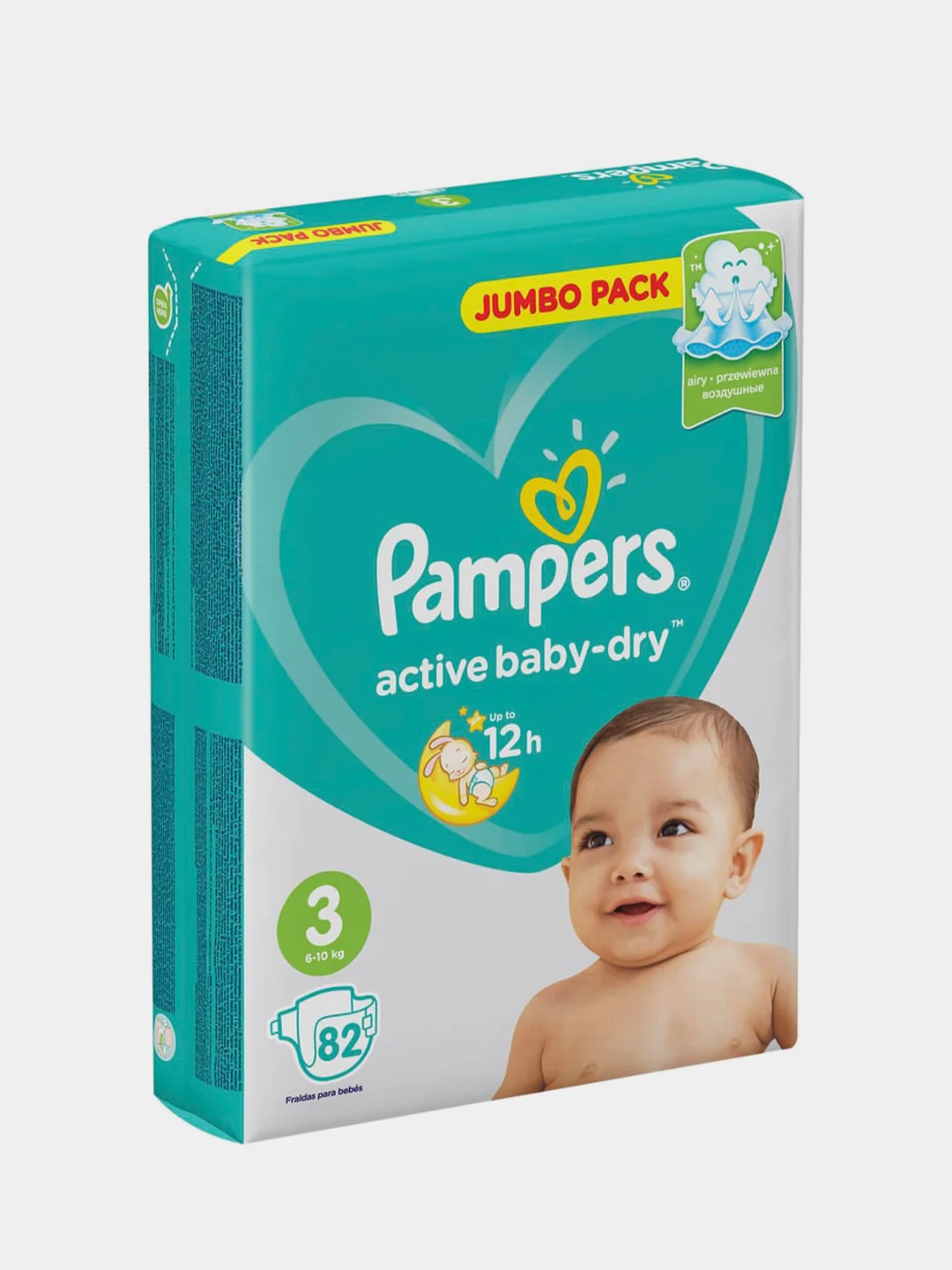 Подгузники Pampers Active baby 3, Midi, 6-10кг, 82 шт