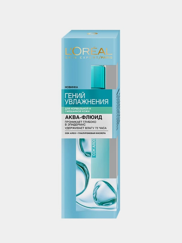 Аква-флюид для лица Loreal Paris Гений Увлажнения, 70мл