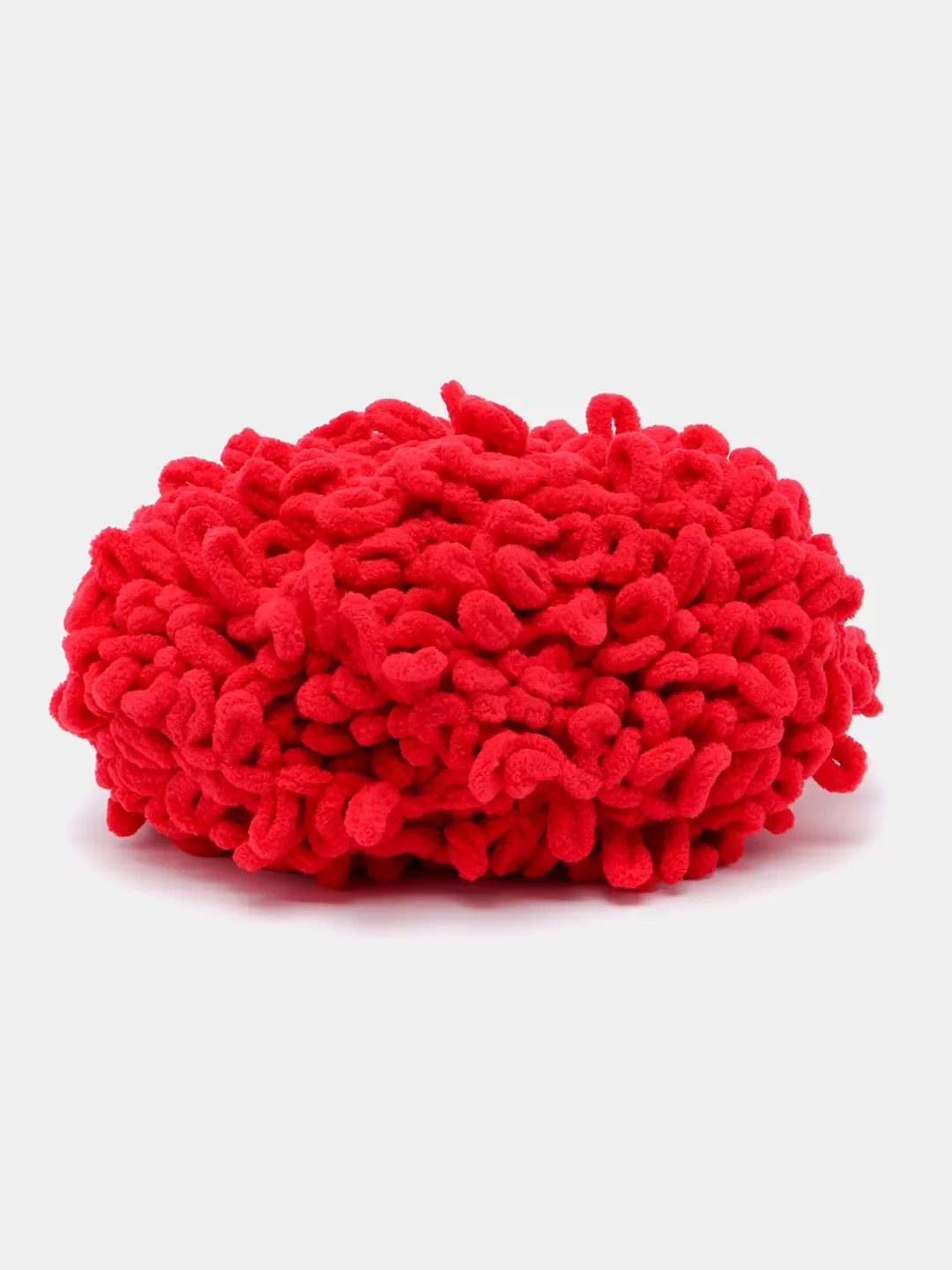 Красный пряжа Alize Puffy Fine 5 штук петельки маленькие