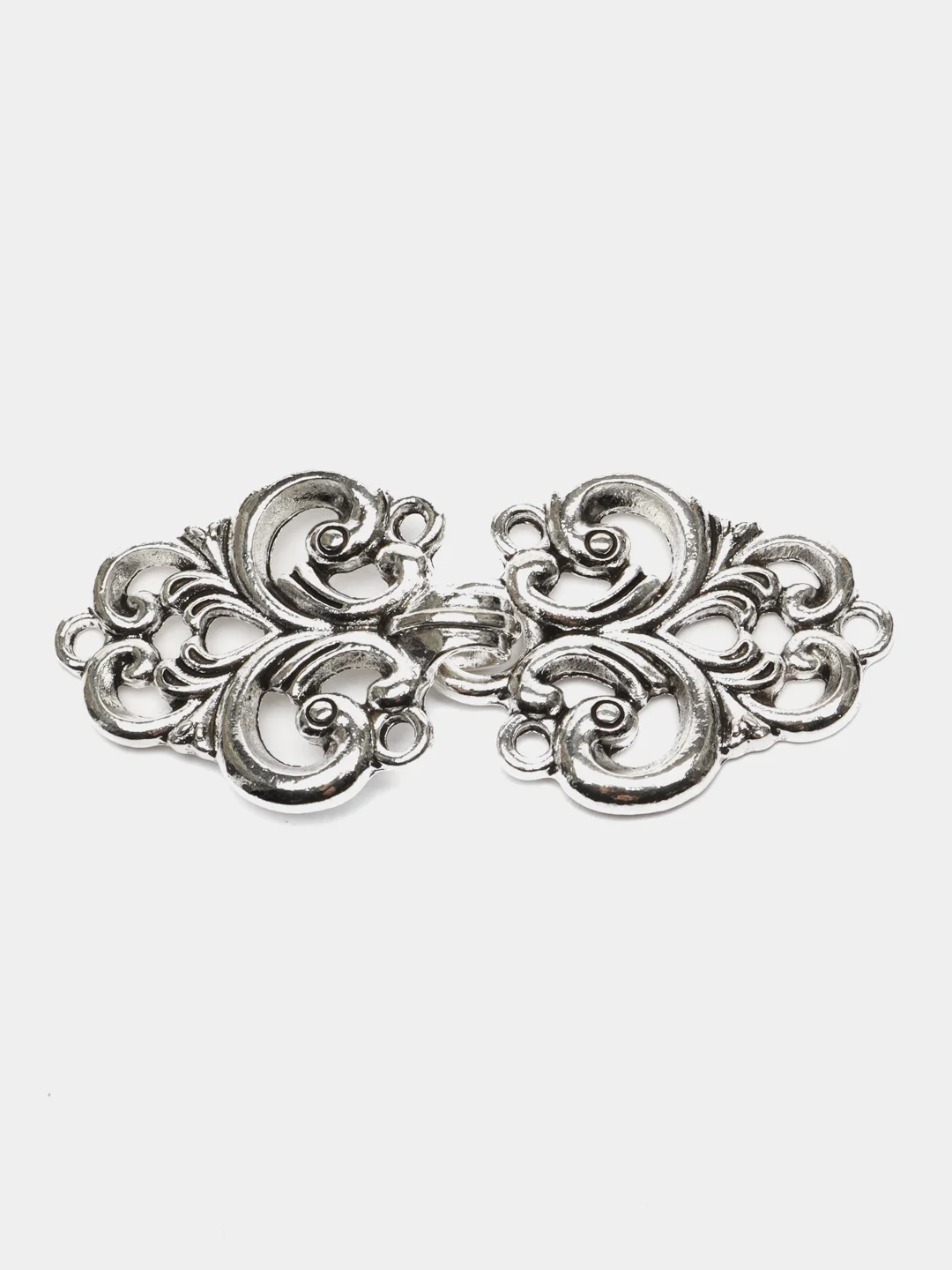 Серебряный брошь-зажим для кардигана
