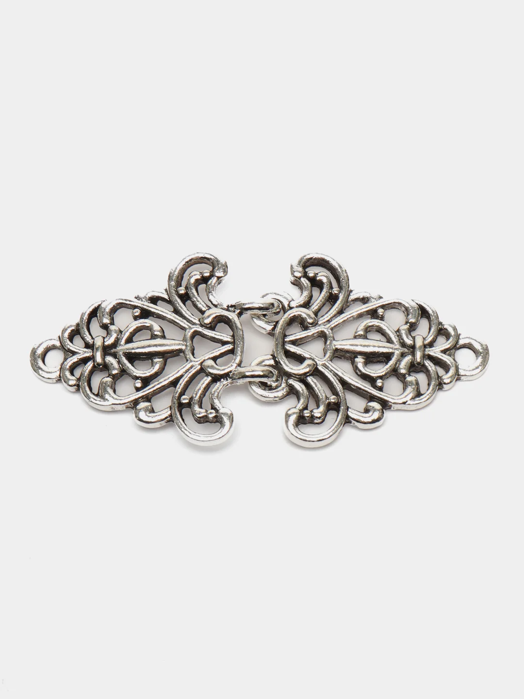 Серебряный брошь-зажим для кардигана