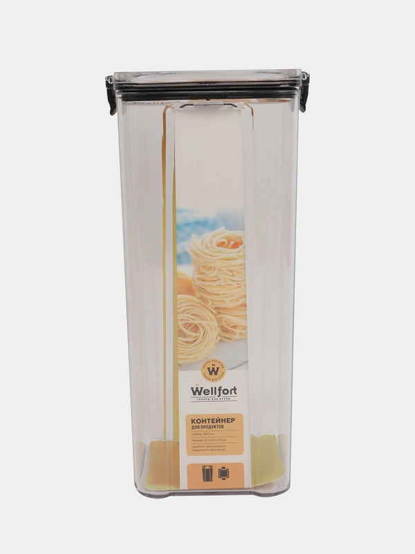 Контейнер для продуктов Wellfort, герметичный, пластик, 1.8 л