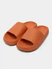 Оранжевый шлепанцы на высокой подошве
