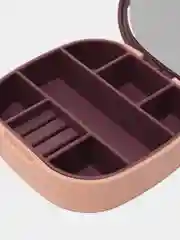 Марсала шкатулка для украшений компактная с зеркалом