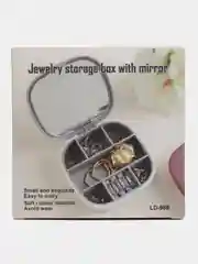 Марсала шкатулка для украшений компактная с зеркалом