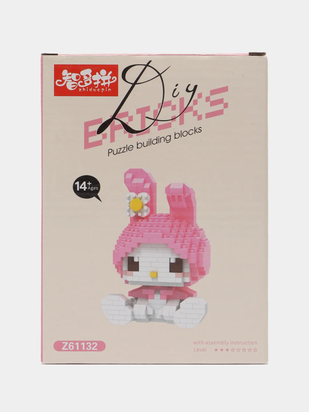 Розовый конструктор Hello Kitty, 3D конструктор для мальчиков, девочек, Куроми