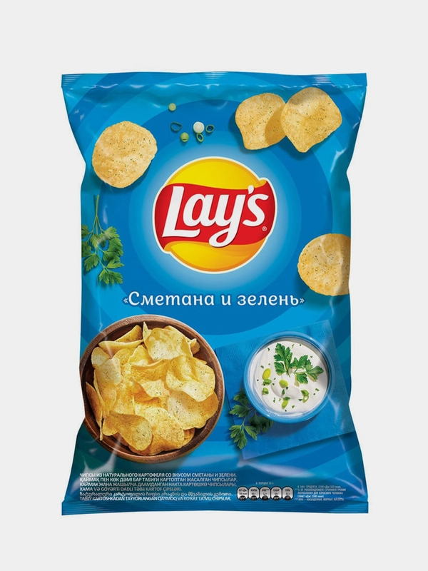 Чипсы Lays "Сметана и зелень", 225 г