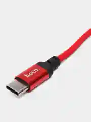 Красный кабель HOCO X14 Times speed L=1 м Type-C - красный/белый