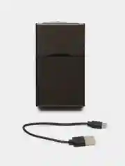 Тёмно-серый портсигар с электронной зажигалкой, металлический, USB