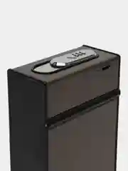 Тёмно-серый портсигар с электронной зажигалкой, металлический, USB