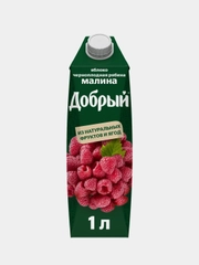 Нектар Добрый "Яблоко-Малина-Рябина", 1 л