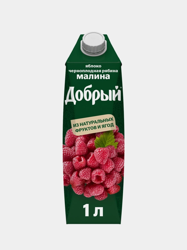 Нектар Добрый "Яблоко-Малина-Рябина", 1 л