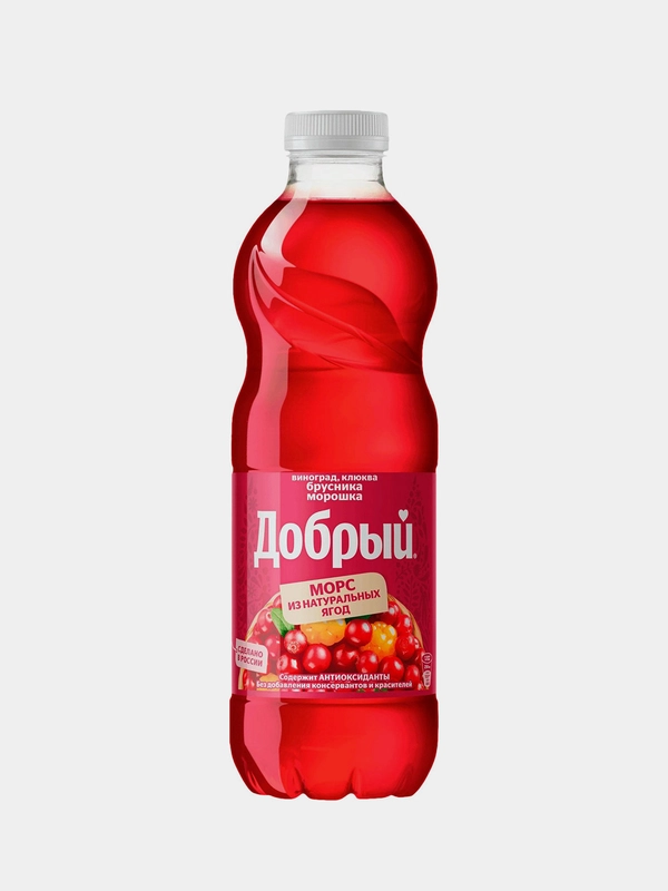 Морс Добрый, виноград, клюква, брусника, морошка, 970 мл