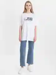Белый футболка женская, оверсайз