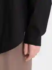 Черный рубашка женская, оверсайз