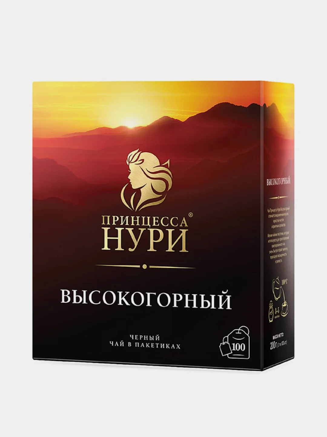 Чай черный Принцесса Нури Высокогорный, 100 пакетиков