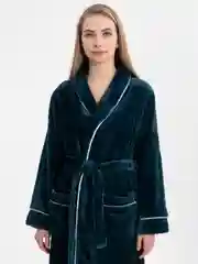Зеленый банный комплект: халат, штаны