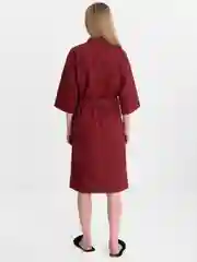 Бордовый халат вафельный, унисекс