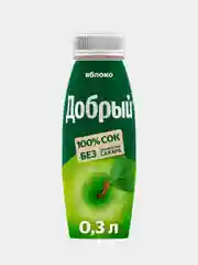 Сок Добрый Яблочный, 300 мл