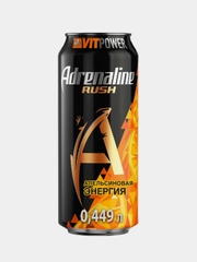 Энергетический напиток Adrenaline Rush +VitPower "Апельсиновая энергия", 449 мл
