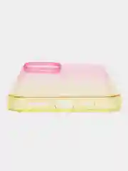 Желтый чехол для iPhone (Айфон) 7, 8, SE, XR, XS, 11, 12, 13, 14, 15, mini, Pro, Plus, Max прозрачный с градиентом