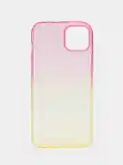 Желтый чехол для iPhone (Айфон) 7, 8, SE, XR, XS, 11, 12, 13, 14, 15, mini, Pro, Plus, Max прозрачный с градиентом