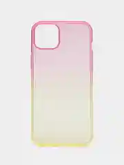 Желтый чехол для iPhone (Айфон) 7, 8, SE, XR, XS, 11, 12, 13, 14, 15, mini, Pro, Plus, Max прозрачный с градиентом
